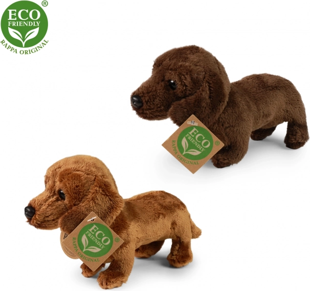 Plüss álló tacskó 19 cm