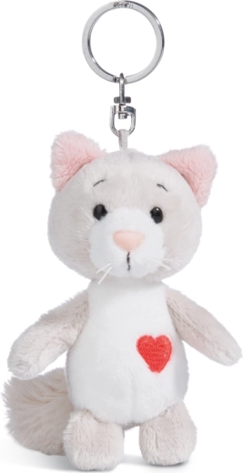 NICI Love kulcstartó, bolyhos cica, 10 cm