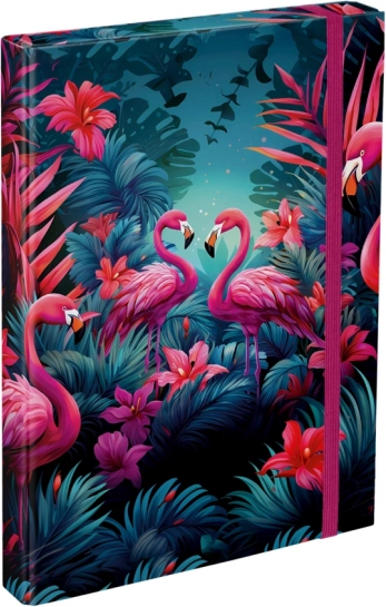 BAAGL A4-es füzetmappa flamingó mintával