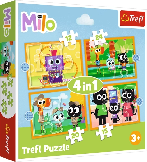 Puzzle 4 az 1-ben Ismerd meg Milót és barátait