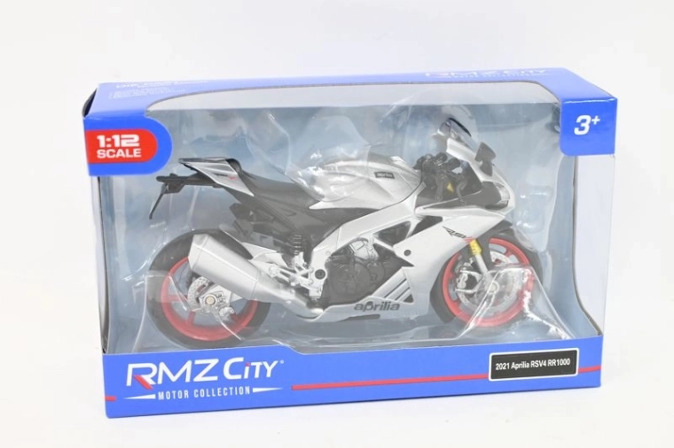 RMZ Hobby Aprilia RSV4 1:12 ezüst motorkerékpár-modell