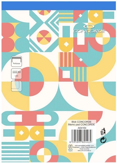 CONCORDE A5 tiszta jegyzettömb, 50 lap