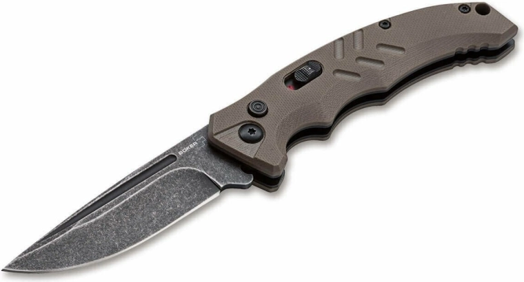 Automata taktikai kés Böker Plus Intention II Coyote, D2, stonewash, G10