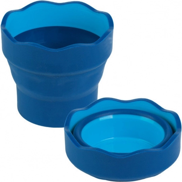 Összecsukható vizes pohár Clic&Go kék, FABER-CASTELL