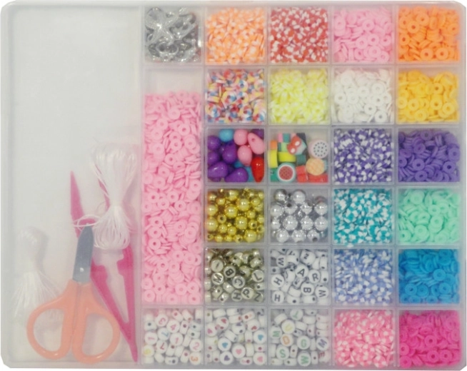 Gyöngyök rekeszes tokban – ékszerkészítő készlet