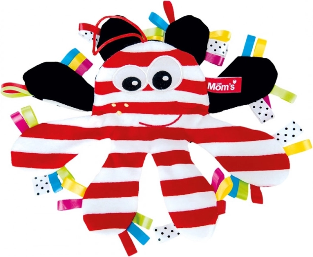 HENCZ TOYS zörgő polipka kontrasztos csíkokkal