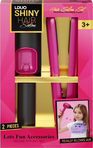 Fodrász készlet hanghatásokkal – 2 részes hajvasaló és kiegészítők