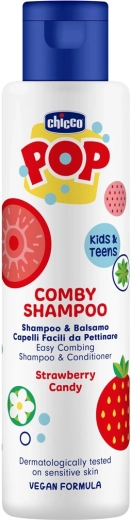 Chicco POP 2 az 1-ben sampon és balzsam eper 250 ml