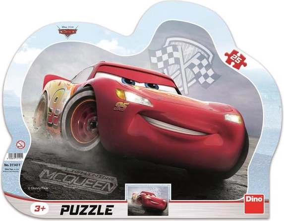 Dino Puzzle Verdák 3: Villám McQueen - 25 darabos