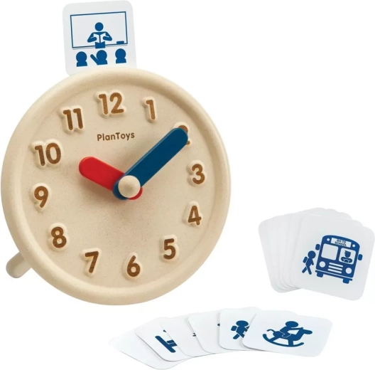 PlanToys fa oktató óra aktivitáskártyákkal