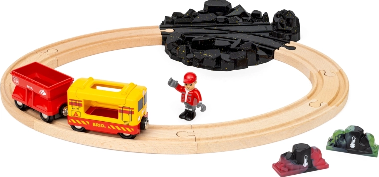BRIO World vasúti pályaszett színváltó drágakövekkel és tehervonattal
