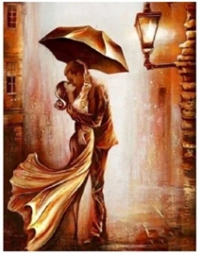 Gyémántfestés nő és férfi 30 × 40 cm