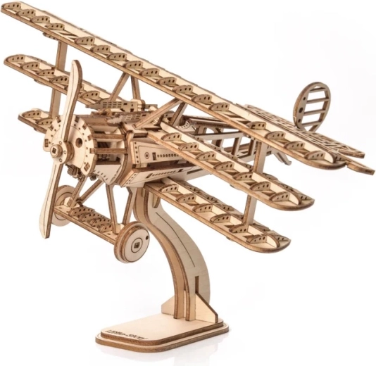 Little Story 3D fa repülőgép kirakó, háromfedelű