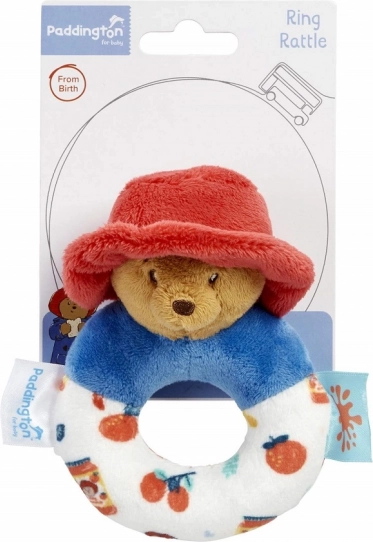 PADDINGTON plüss csörgő – puha gyűrű babáknak