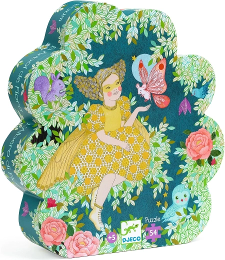 Djeco puzzle dobozban Flóra tündér fája – 54 darab