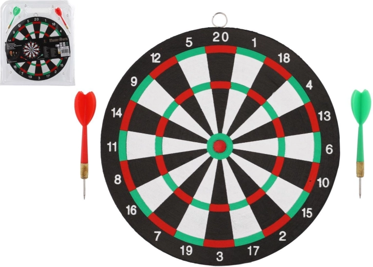 Darts céltábla 24 cm, 2 dartsszal