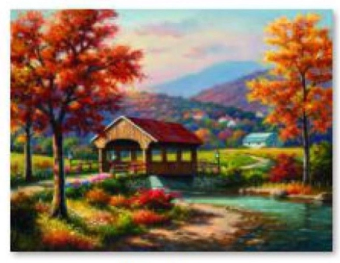 Gyémántfestés – őszi tájkép 40 × 30 cm - 1 db