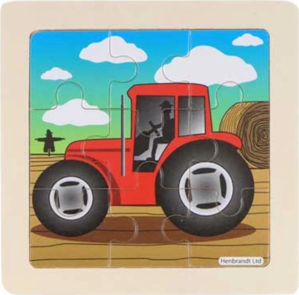 Fa puzzle – Farm traktor, 9 darab