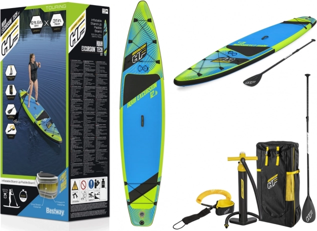 Felfújható paddleboard Hydro‑Force Aqua Excursion 12.6 (381 × 79 × 15 cm) a Bestwaytől