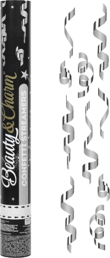 Beauty Charm pneumatikus konfetti – ezüst szerpentinek
