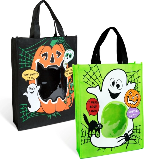 Halloween-i ajándéktáska ablakkal - 1 darab
