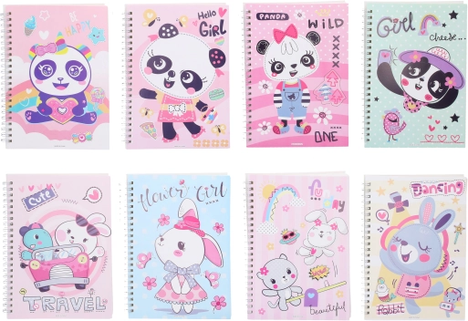 Vonalas spirálfüzet 14,5x20,5 cm, 80 oldal