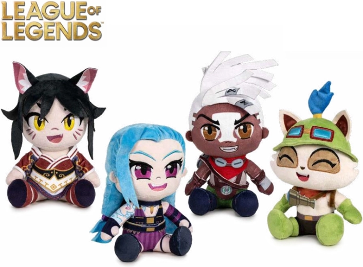 League of Legends plüss figurák 24 cm – Ahri, Jinx, Teemo, Ekko