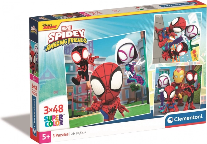 CLEMENTONI Puzzle Spidey és csodálatos barátai 3×48 darab