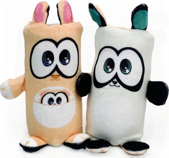 Dublusie kétoldalas plüss játék – kenguru/panda