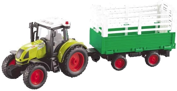 Farm Service traktor szénaszállító pótkocsival 1:16