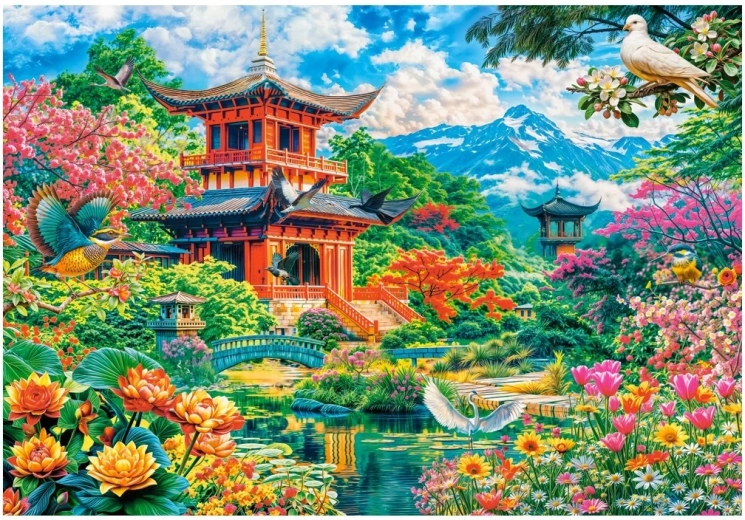 Castorland puzzle tavaszi kerti harmónia 1000 darab