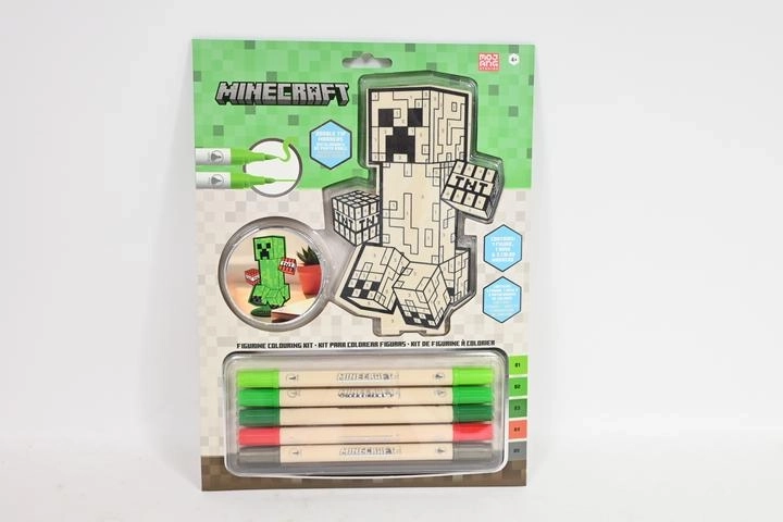 Minecraft kreatív 2D színezhető figura 5 akril filccel