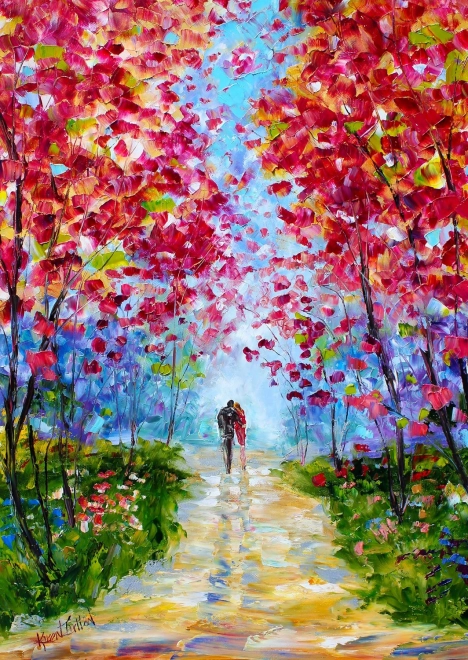 Puzzle Tavaszi Virág Románc 1000 darab