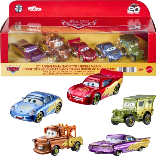Mattel Disney Pixar Cars jubileumi gyűjtői készlet – 5 fém kisautó a 20. évfordulóra