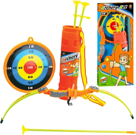 Gyerek íj 56 cm céltáblával és 3 nyíllal