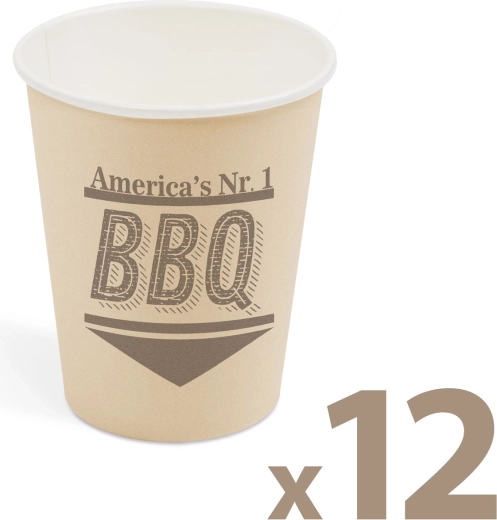 Papírpoharak BBQ 250 ml, 12 db