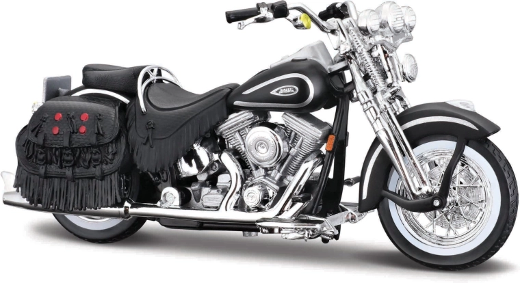 Maisto Harley-Davidson 1999 FLSTS Heritage Softail Springer matt fekete 1:18