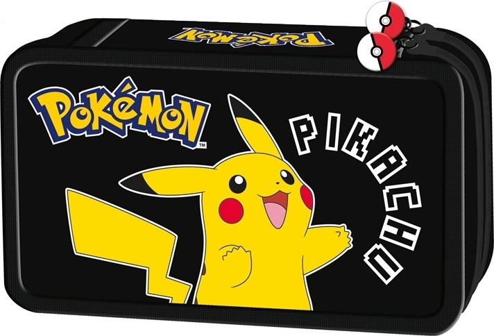 Pokémon tolltartó 2 cipzáras rekesszel és felszereléssel, 20 cm