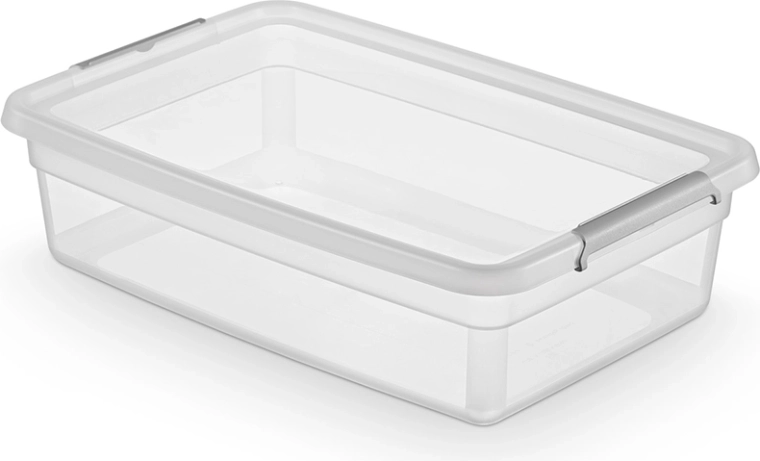 Basestore tárolódoboz fedéllel és csipeszekkel 29 l (58 × 39 × 16 cm)