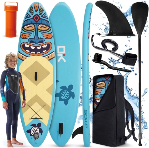 Felfújható Soke paddleboard 275 × 76 × 12 cm szett