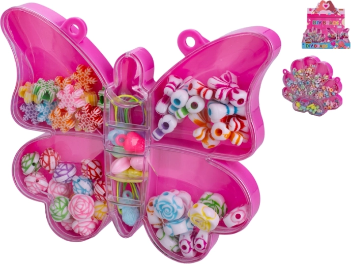 Fűzhető gyöngyök dobozban, 3+ éves gyerekeknek