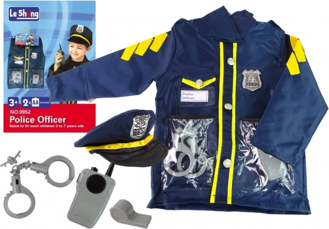 Karneváli rendőr jelmez kiegészítőkkel - 8 darab