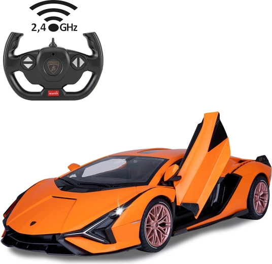 Jamara Lamborghini Sián FKP 37 távirányítós RC autó 1:14 narancssárga 2,4 GHz, manuális ajtók - 1 db