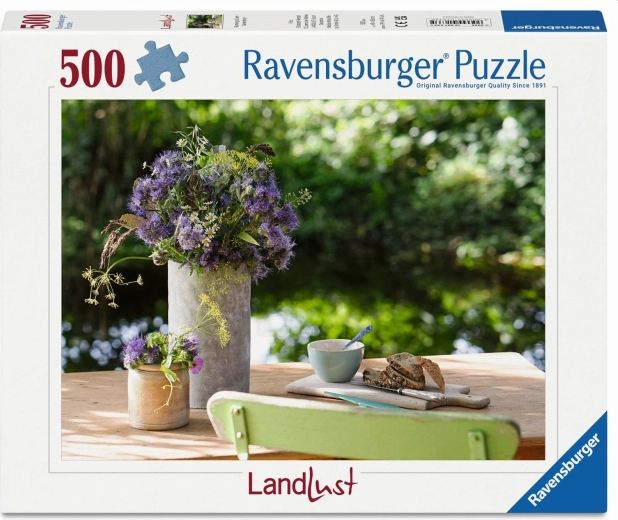 Ravensburger puzzle LandLust: Virágok az asztalon (500 darabos)