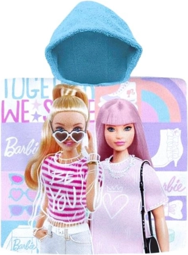 Barbie gyermek fürdőponcsó kapucnival