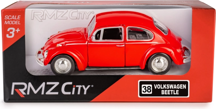 RMZ City Volkswagen Beetle 1967 1:32 fém modell, piros