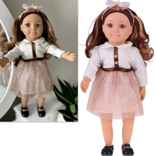 May May Girl baba 48 cm-es, dallammal és puha testtel