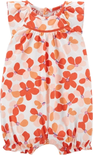 Nyári lány overall narancssárga virágmintával CARTER'S