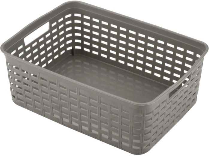 HEIDRUN műanyag tároló kosár 39 × 29 × 13 cm, színmix