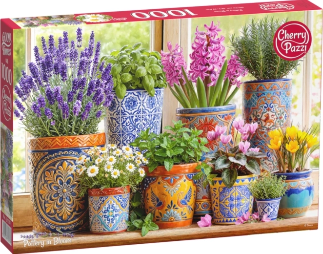 Cherry Pazzi puzzle – Kerámia virágban, 1000 darabos